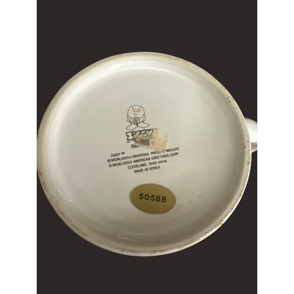 Ziggy Coffee Mug say buddy can you spare a dollar 1984 American Greetings  Korea - Picture 2 of 4